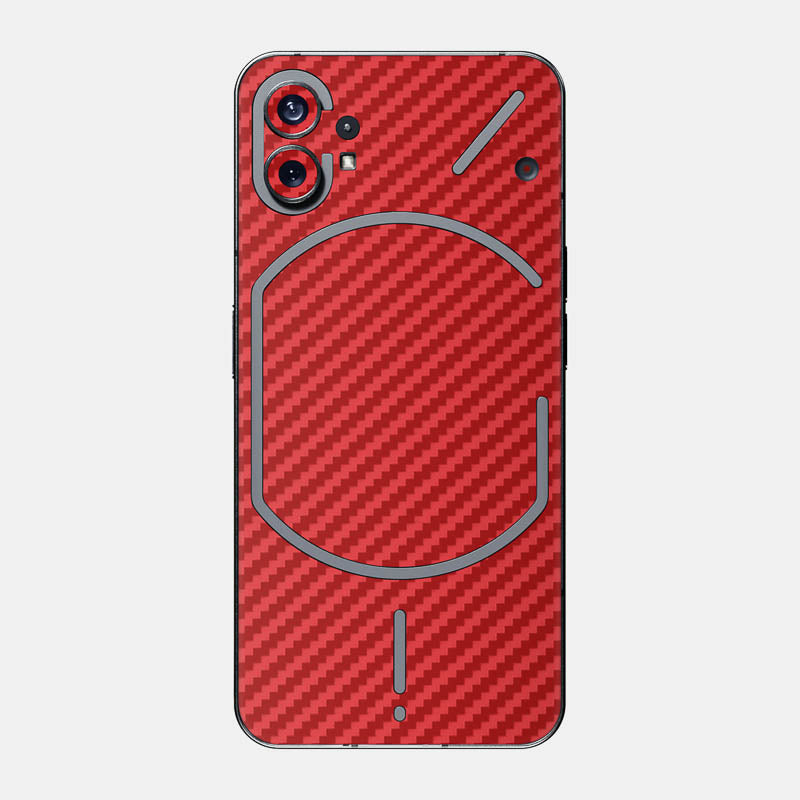 Carbon Fibre Red Glass Back