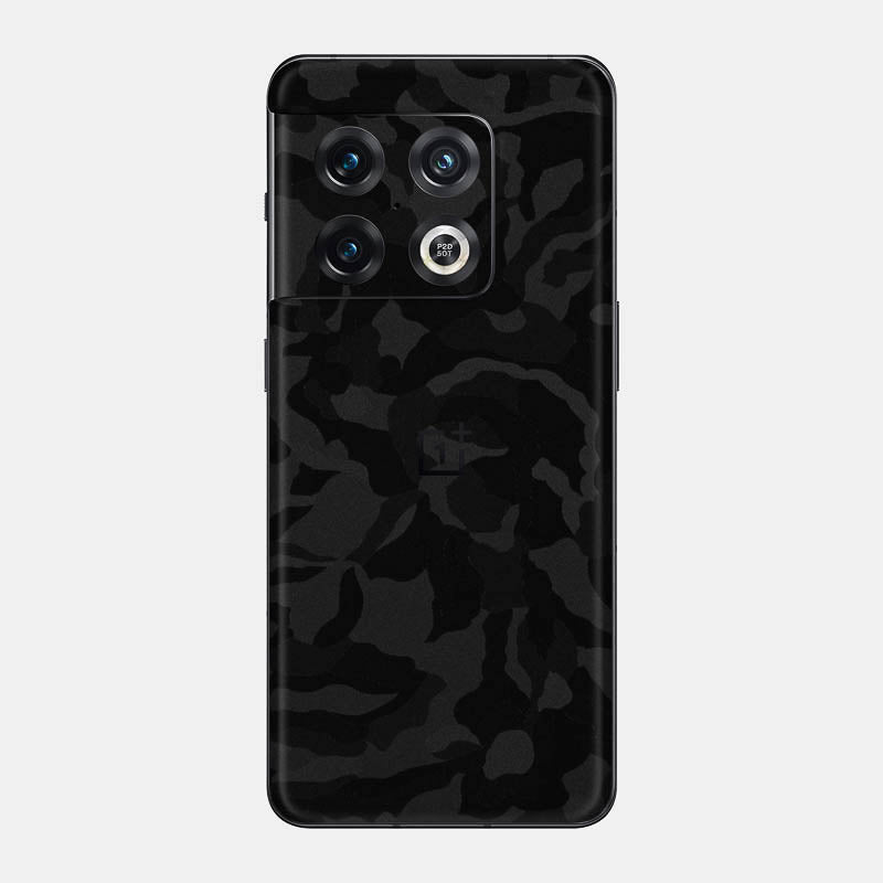 Black Camo Glass Back