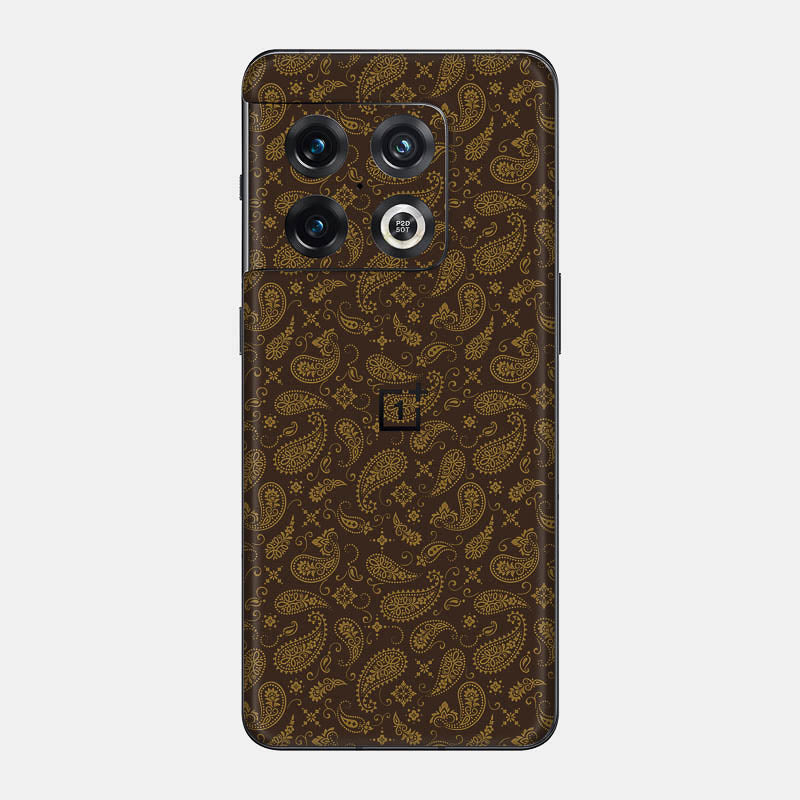 Brown Paisley Glass Back