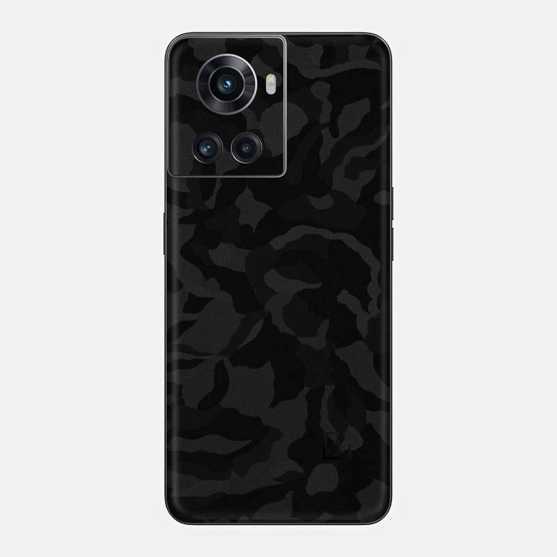 Black Camo Glass Back