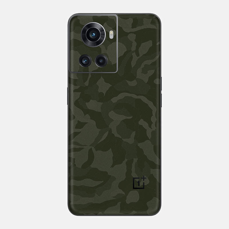Green Camo Glass Back