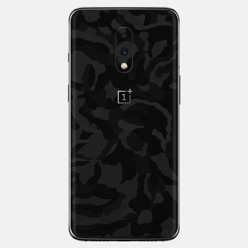 Black Camo Glass Back