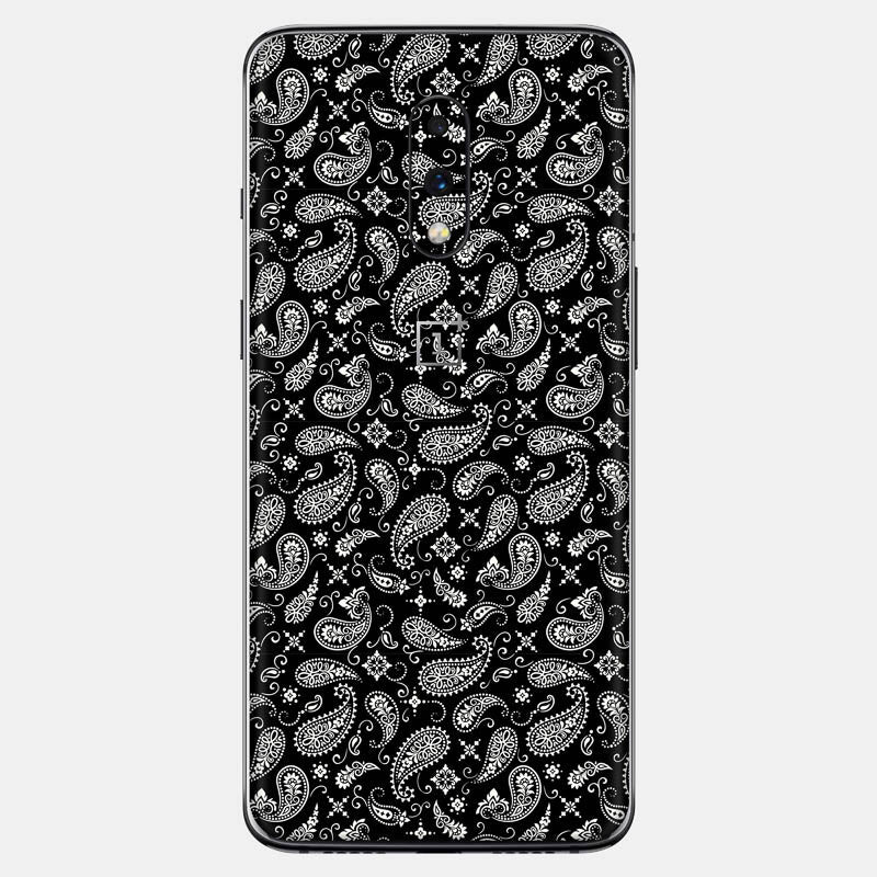 Black Paisley Glass Back