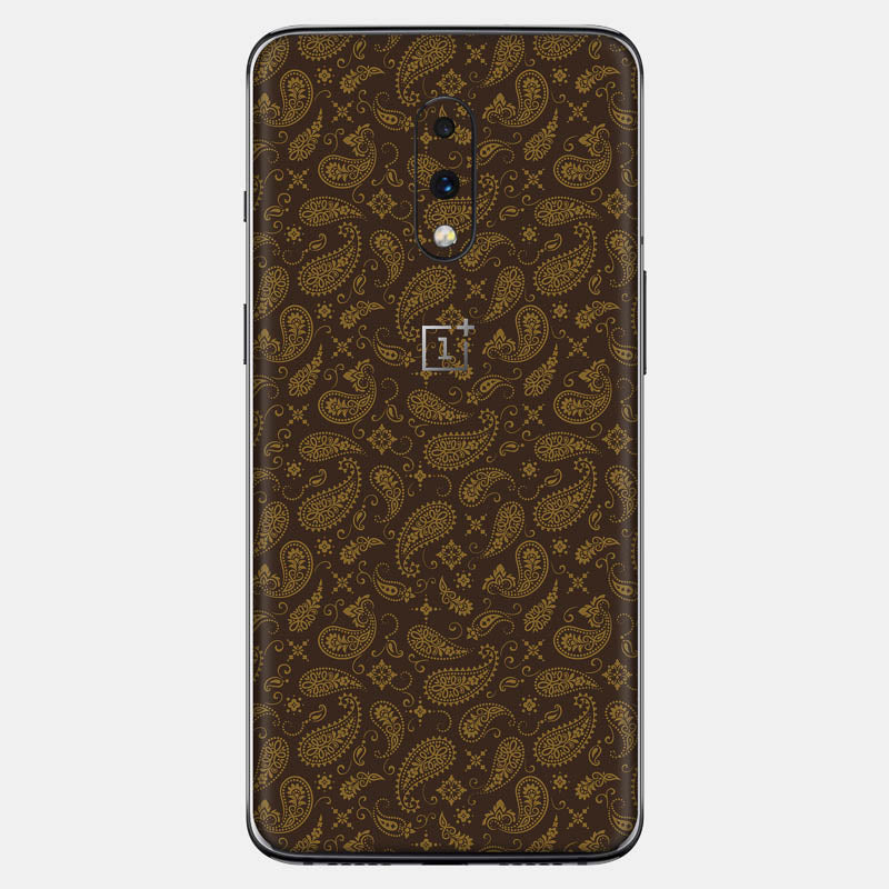 Brown Paisley Glass Back