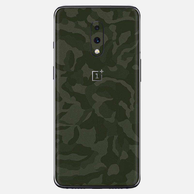 Green Camo Glass Back