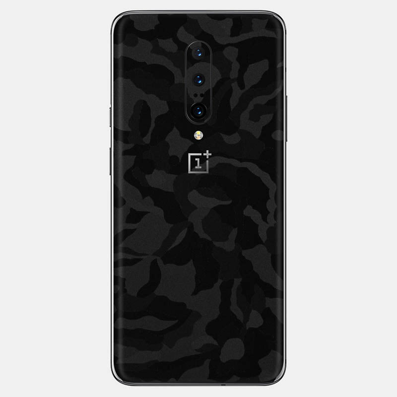 Black Camo Glass Back