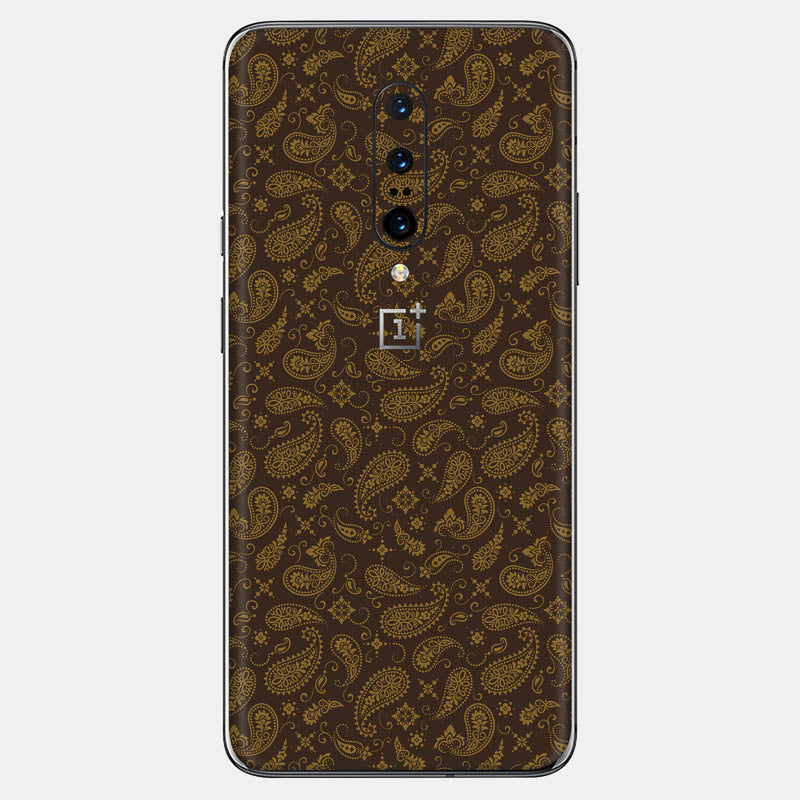 Brown Paisley Glass Back