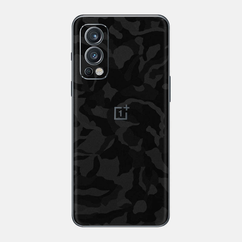 Black Camo Glass Back