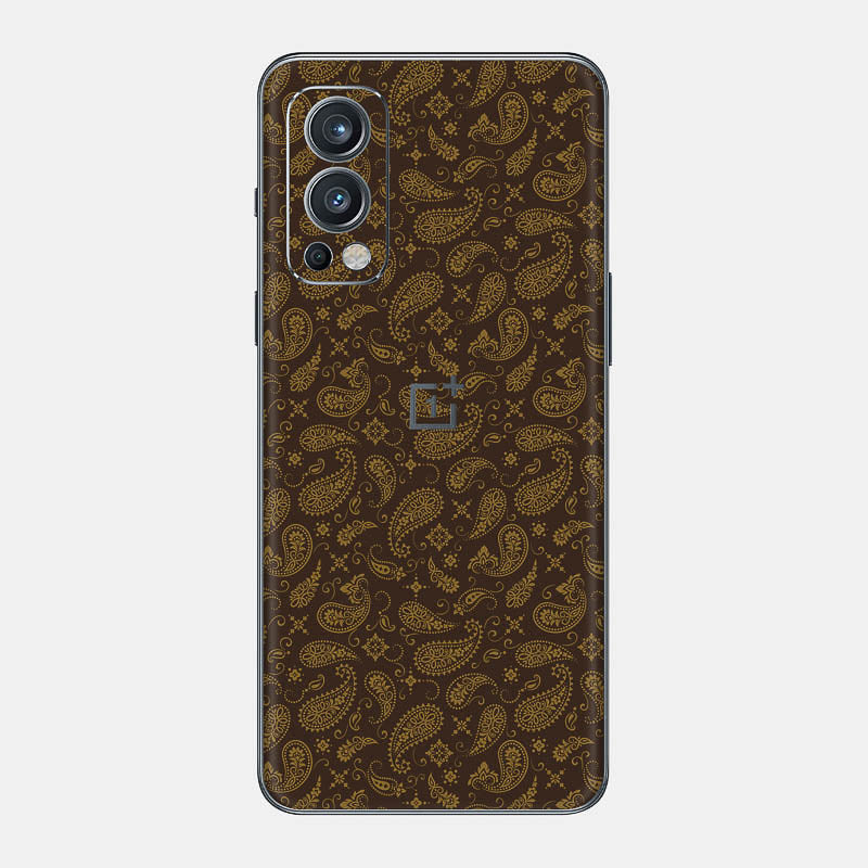 Brown Paisley Glass Back