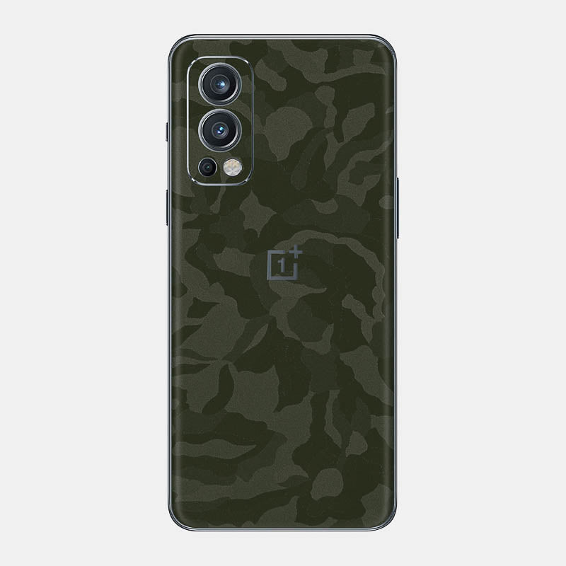 Green Camo Glass Back