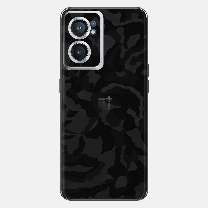 Black Camo Glass Back