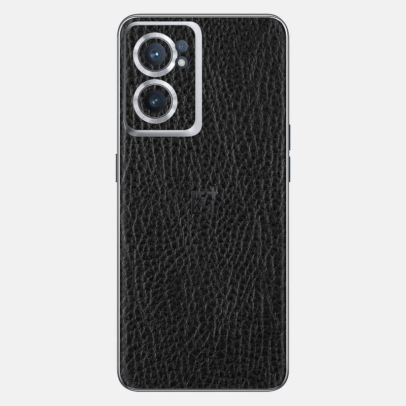 Black Leather Glass Back