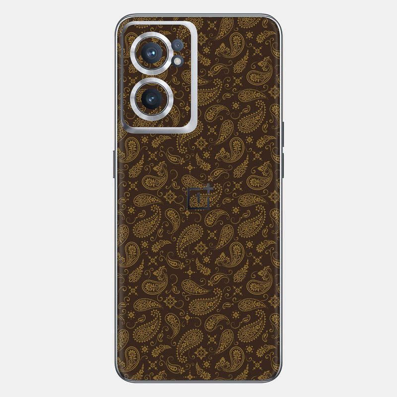 Brown Paisley Glass Back