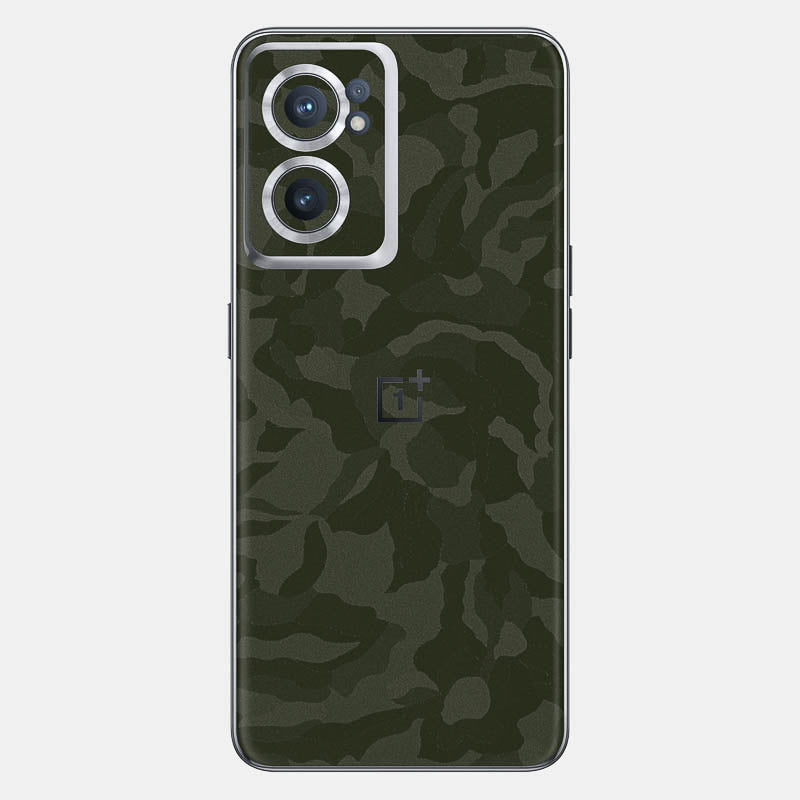 Green Camo Glass Back