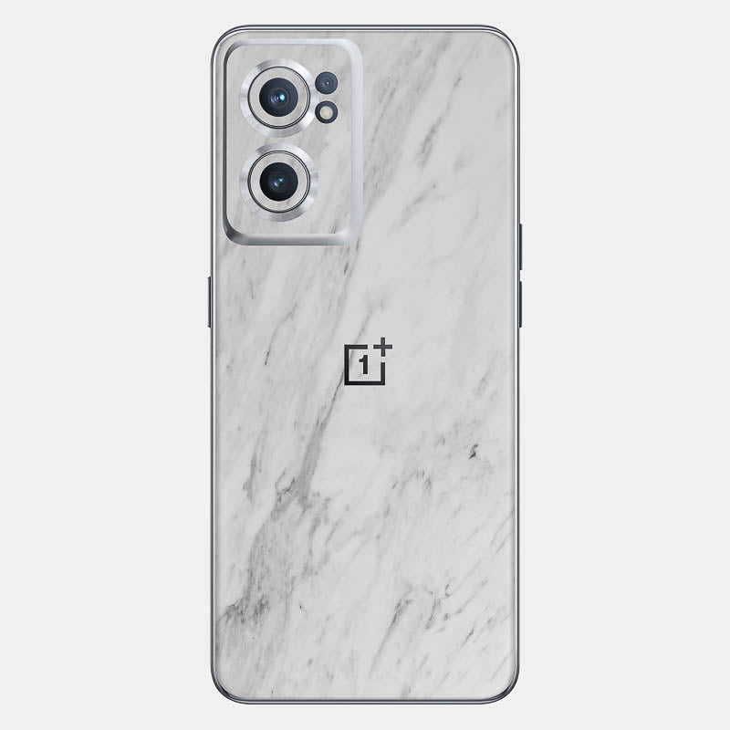 White Marble Glass Back