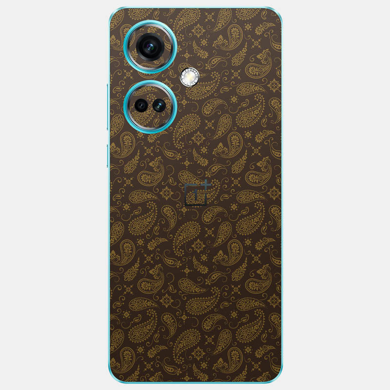 Brown Paisley Glass Back