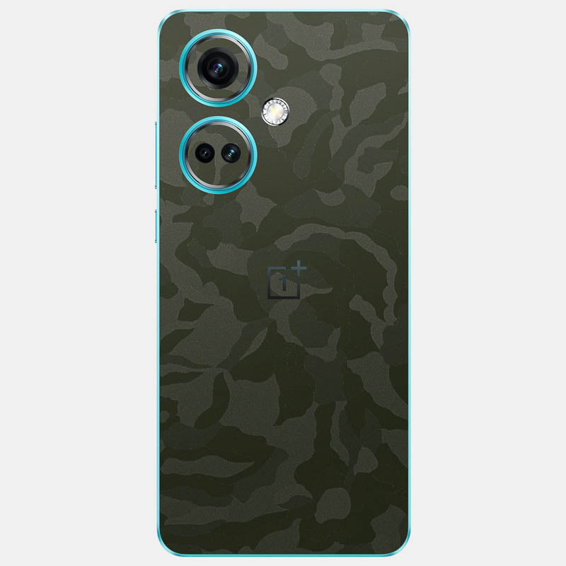 Green Camo Glass Back