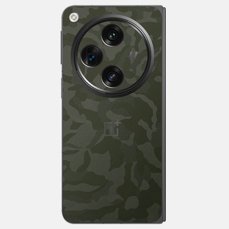 Green Camo Glass Back
