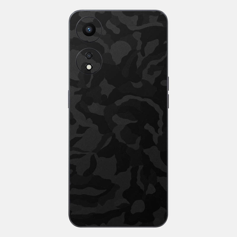 Black Camo Glass Back