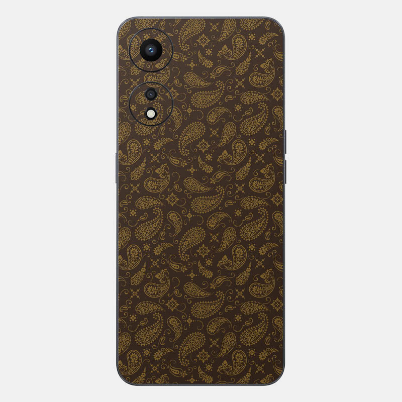 Brown Paisley Glass Back