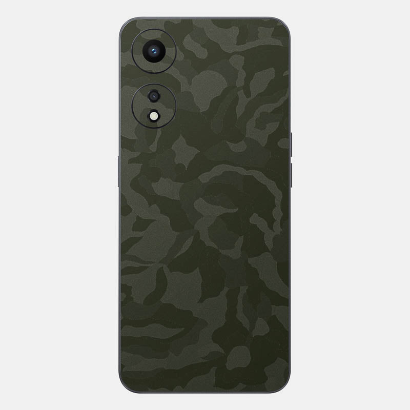 Green Camo Glass Back