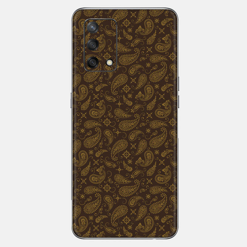 Brown Paisley Glass Back