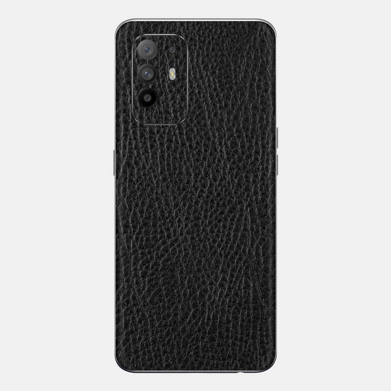 Black Leather Glass Back