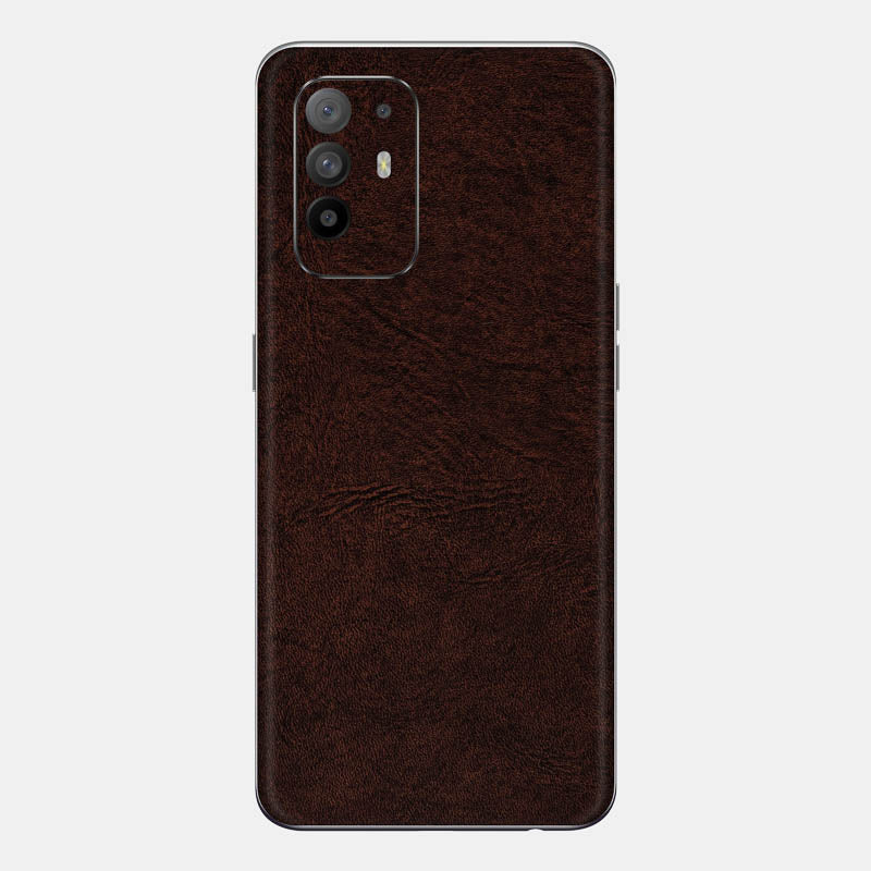 Brown Leather Glass Back