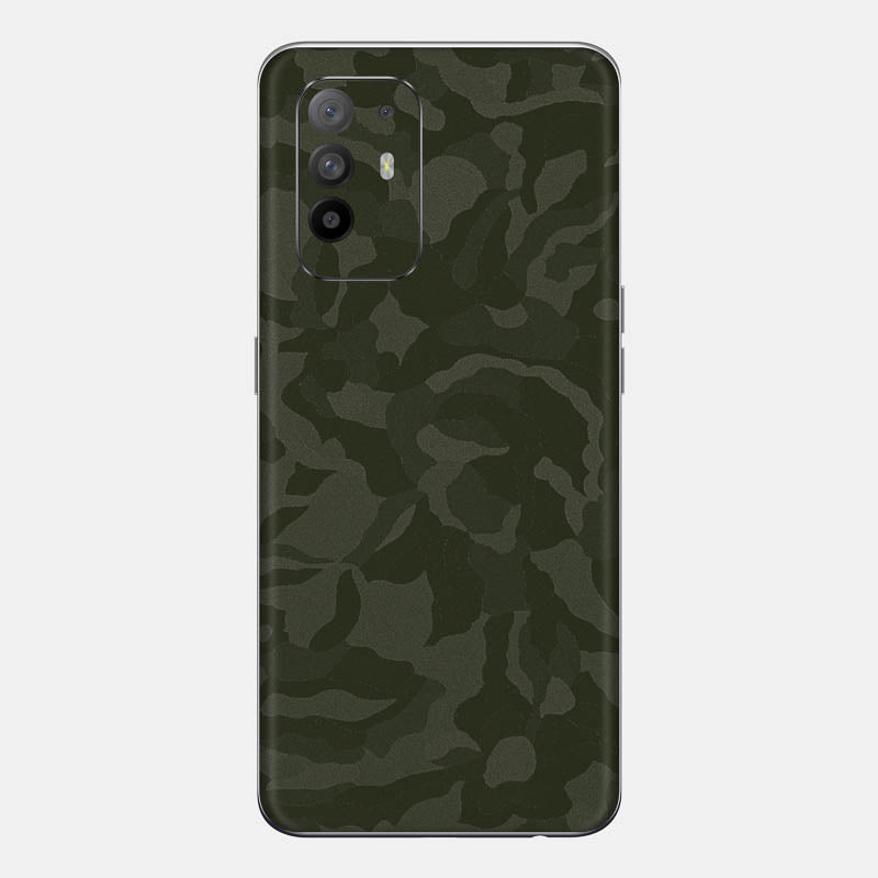 Green Camo Glass Back