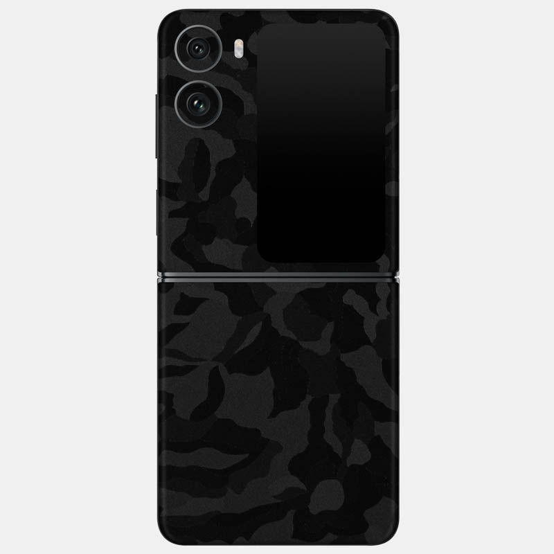 Black Camo Glass Back