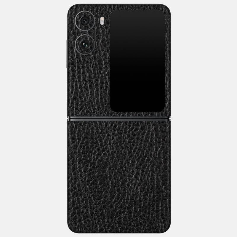 Black Leather Glass Back