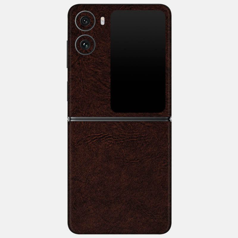 Brown Leather Glass Back