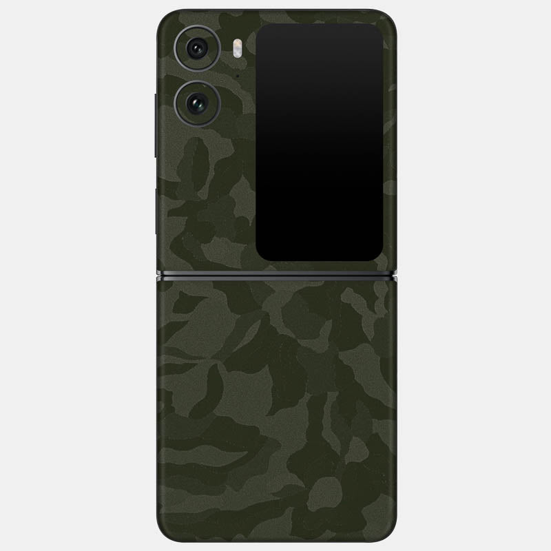 Green Camo Glass Back