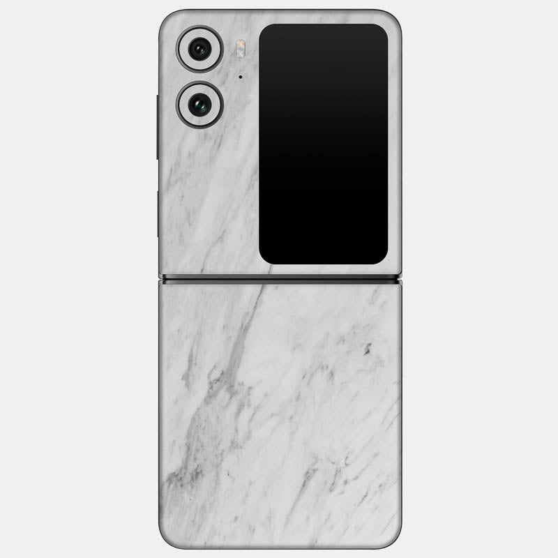 White Marble Glass Back