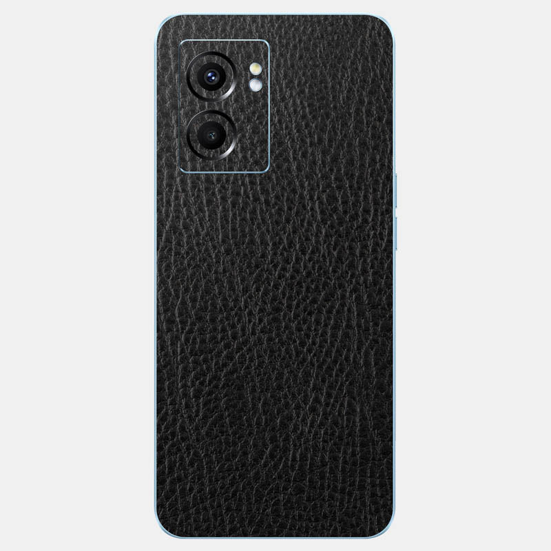 Black Leather Glass Back