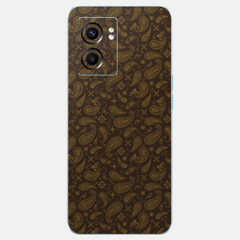 Brown Paisley Glass Back