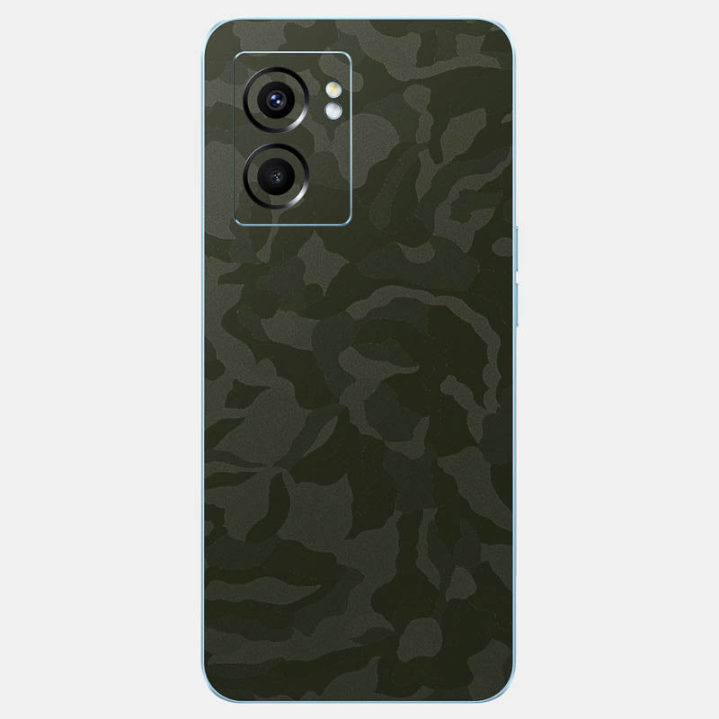 Green Camo Glass Back