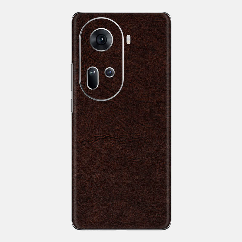 Brown Leather Glass Back