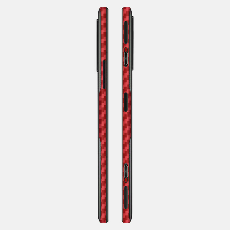 Carbon Fibre Red Glass Back