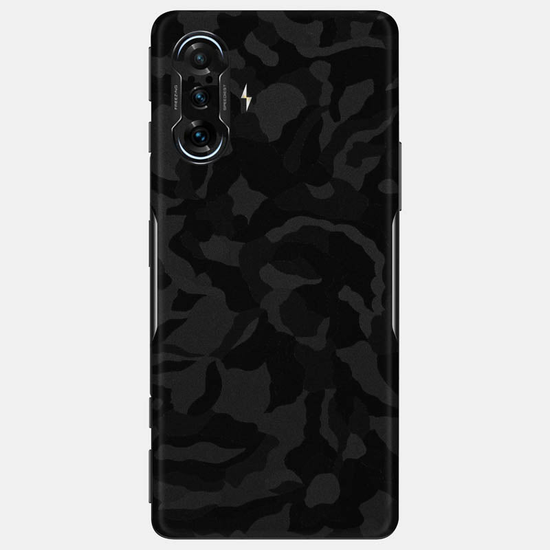 Black Camo Glass Back