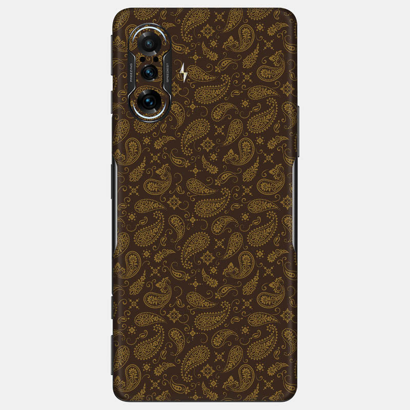 Brown Paisley Glass Back