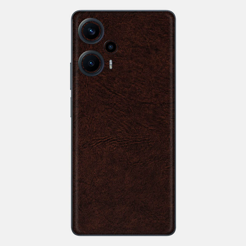 Brown Leather Glass Back