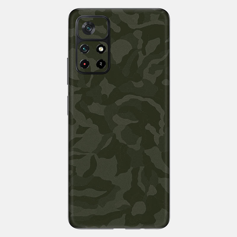 Green Camo Glass Back