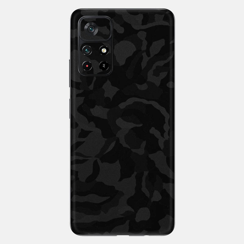 Black Camo Glass Back