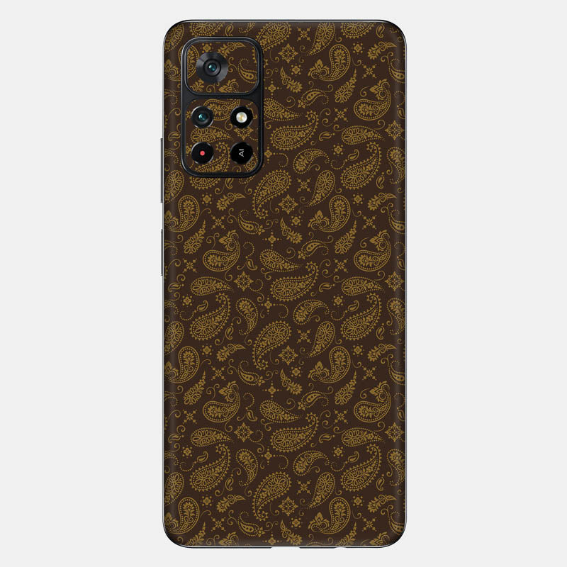 Brown Paisley Glass Back