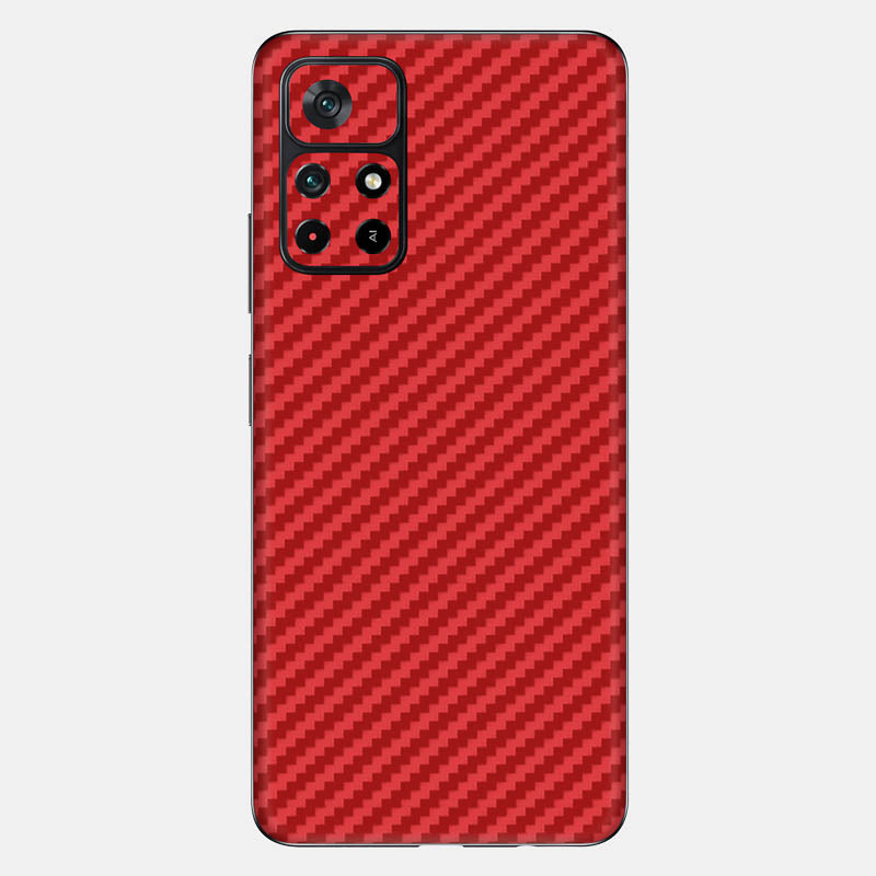 Carbon Fibre Red Glass Back