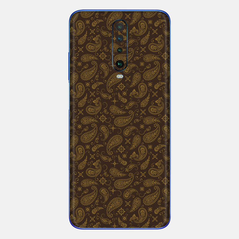 Brown Paisley Glass Back