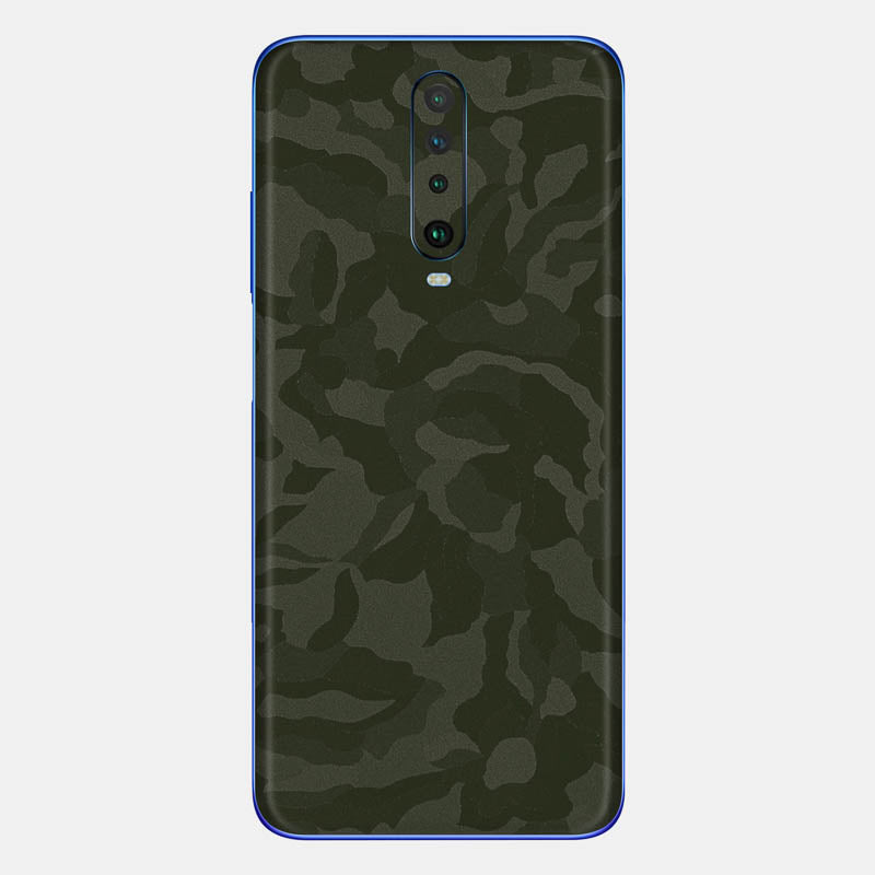 Green Camo Glass Back