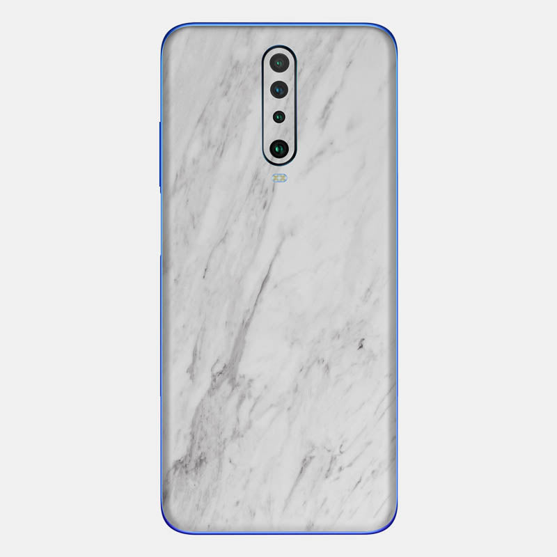 White Marble Glass Back