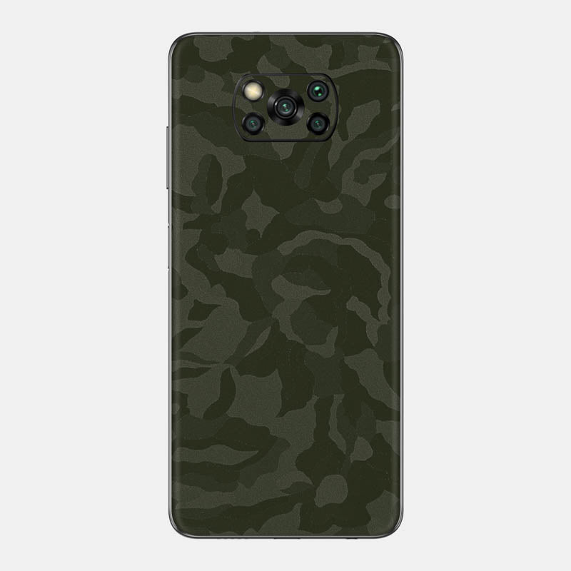 Green Camo Glass Back